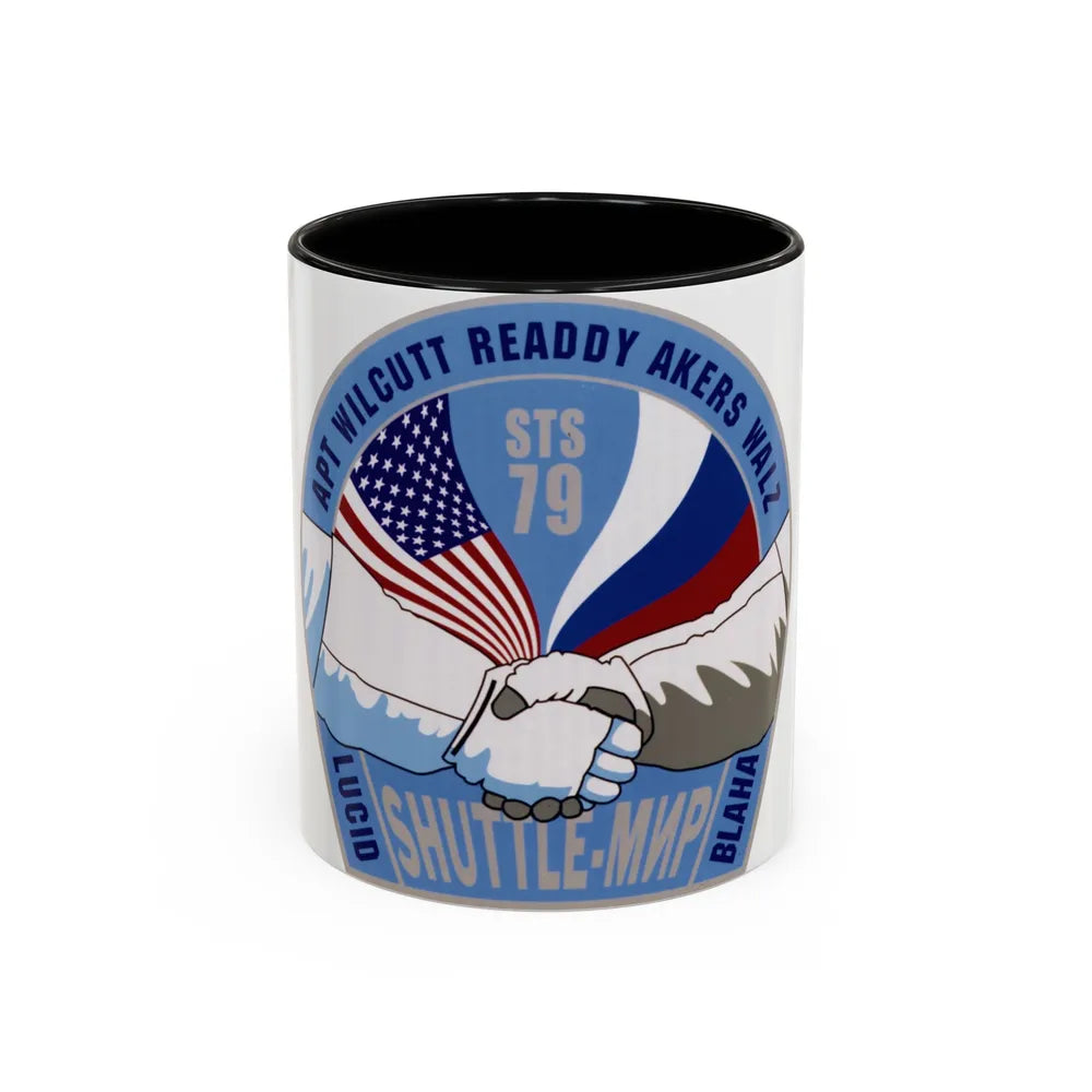 STS 79 (NASA) Accent Coffee Mug-11oz-Black-Go Mug Yourself