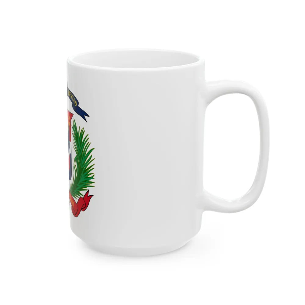 Coat of arms of the Dominican Republic - White Coffee Mug-Go Mug Yourself