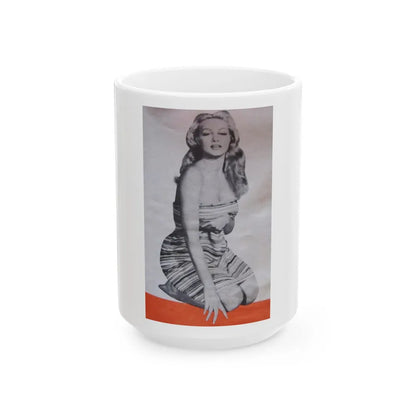 Julie Newmar #293 (Vintage Female Icon) White Coffee Mug-15oz-Go Mug Yourself