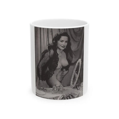 Evelyn West #04 (Vintage Female Icon) White Coffee Mug-11oz-Go Mug Yourself