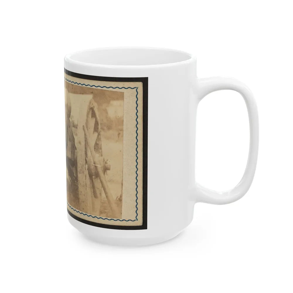 Cannon Mounted In The Camp Of Duryea's And Bainbridge's Batteries, 15th Arkansas Confederate Infantry, Port Hudson, Louisiana 001 (U.S. Civil War) White Coffee Mug-Go Mug Yourself