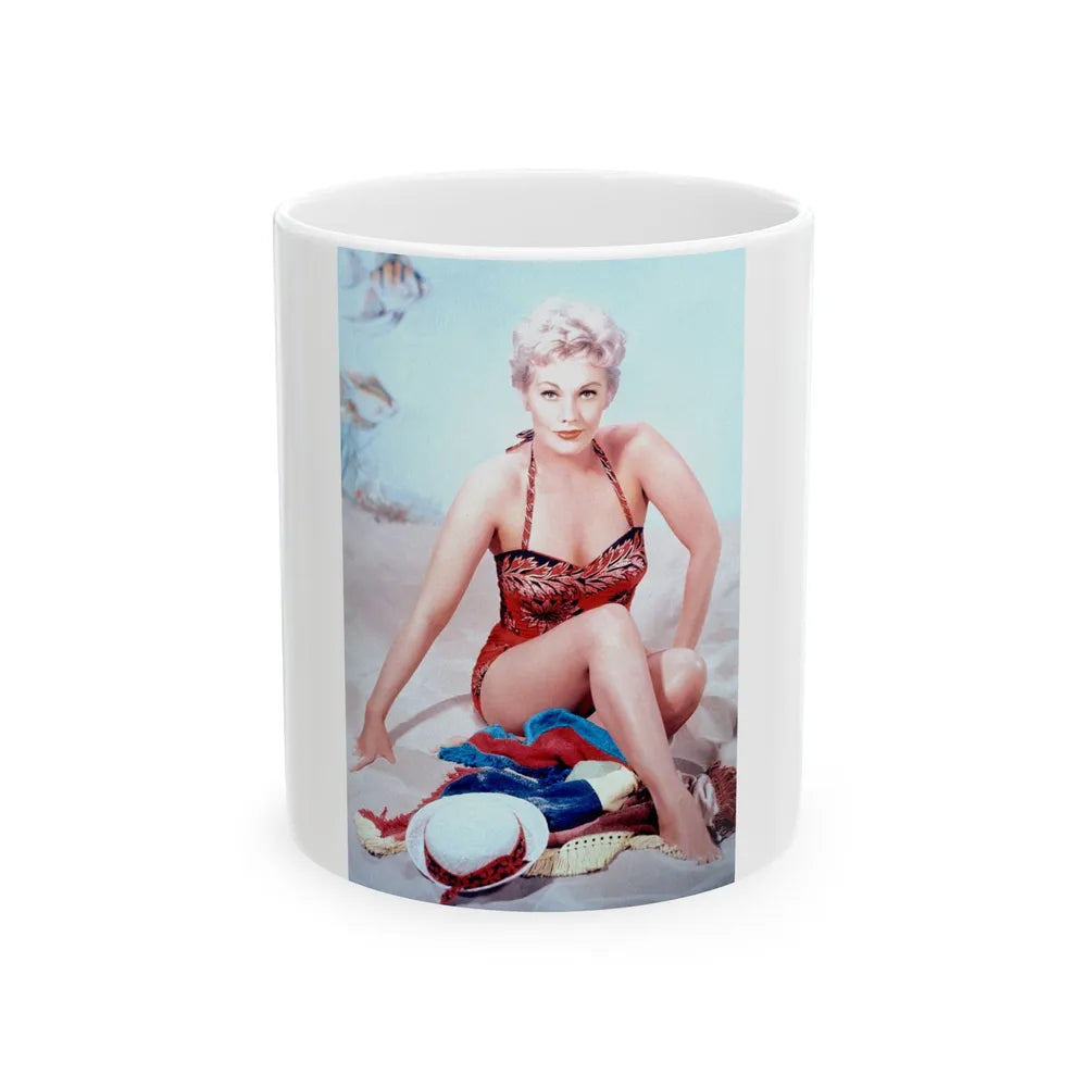 Kim Novak #347 (Vintage Female Icon) White Coffee Mug-11oz-Go Mug Yourself