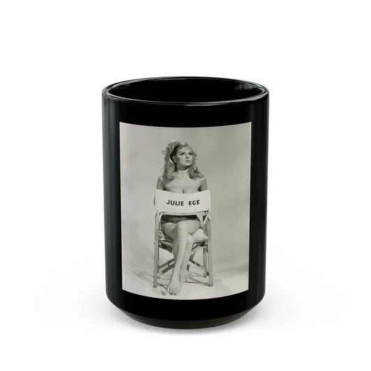 Julie Ege #152 (Vintage Female Icon) Black Coffee Mug-15oz-Go Mug Yourself