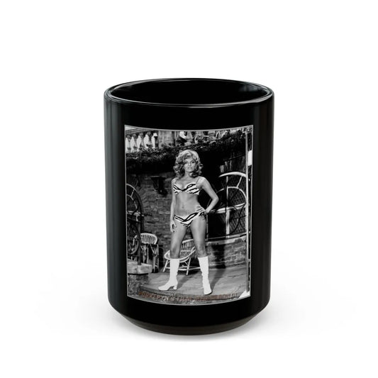 Julie Ege #91 (Vintage Female Icon) Black Coffee Mug-15oz-Go Mug Yourself