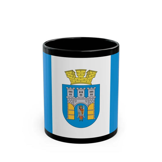 Flag of Ivano Frankivsk Ukraine - Black Coffee Mug-11oz-Go Mug Yourself