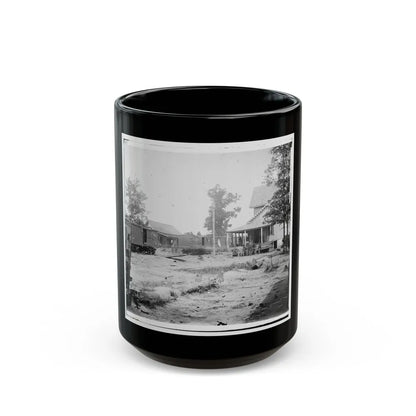 Catlett's Station, Va. The Station With U.S. Military Railroad Boxcars And Soldiers (U.S. Civil War) Black Coffee Mug-15oz-Go Mug Yourself