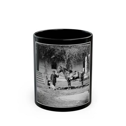 City Point, Virginia. Gen. Rufus Ingalls' Horse And Dog (U.S. Civil War) Black Coffee Mug-11oz-Go Mug Yourself