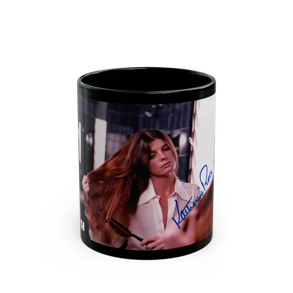 Katharine Ross #99 (Vintage Female Icon) Black Coffee Mug-11oz-Go Mug Yourself