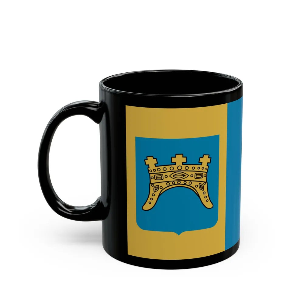 Flag of Split Dalmatia County Croatia - Black Coffee Mug-Go Mug Yourself