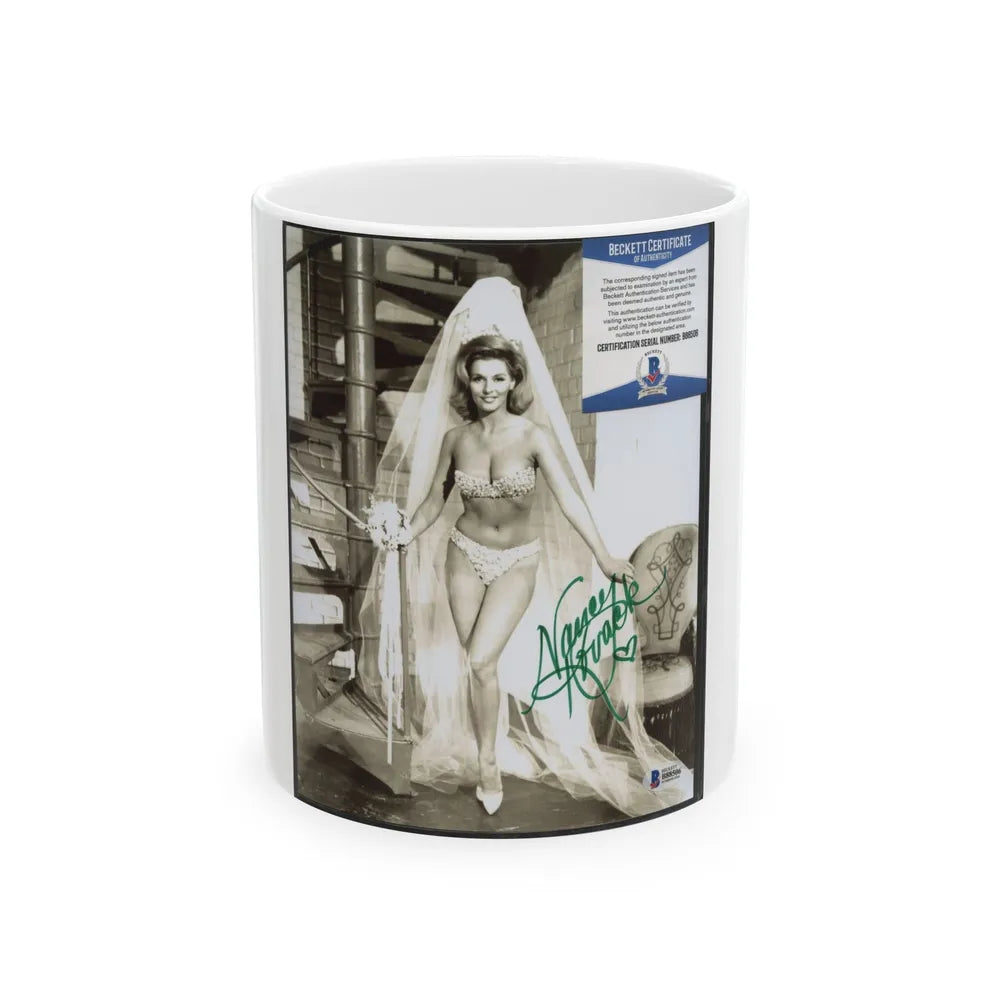 Nancy Kovack #563 (Vintage Female Icon) White Coffee Mug-11oz-Go Mug Yourself