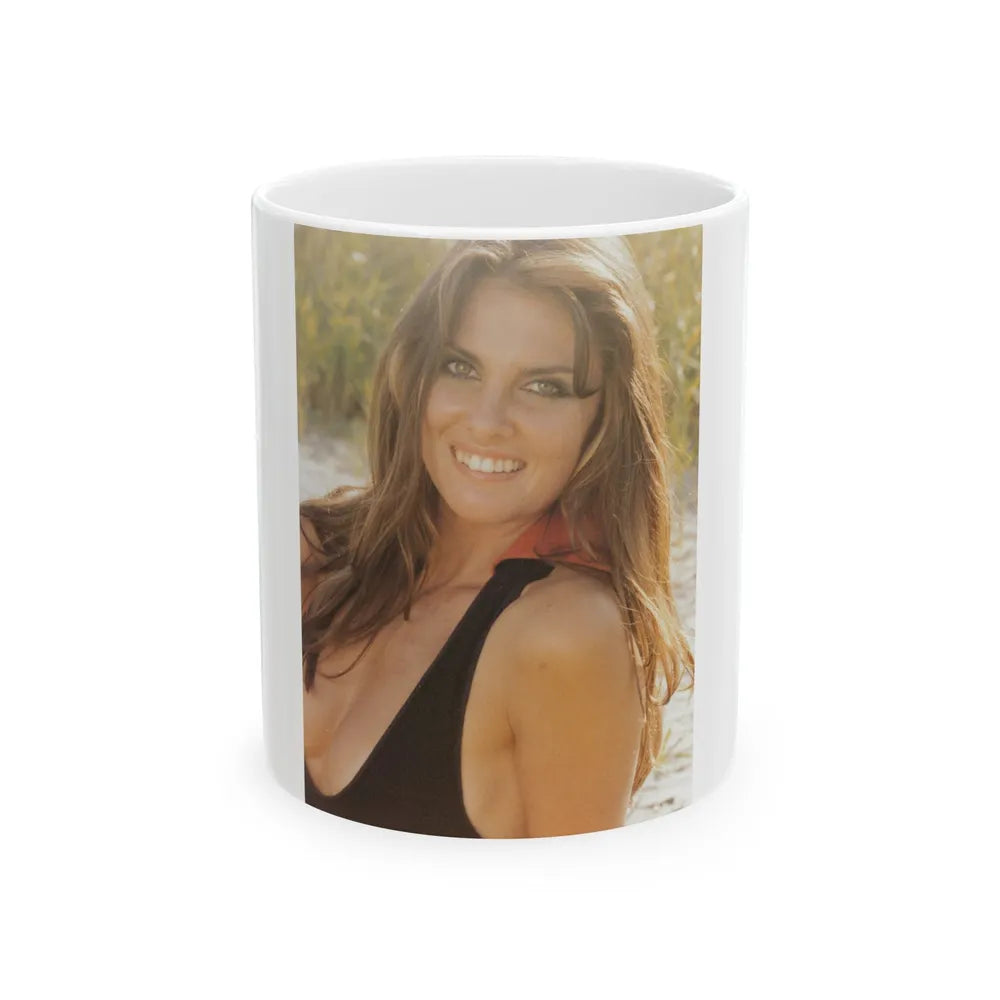 Caroline Munro #348 (Vintage Female Icon) White Coffee Mug-11oz-Go Mug Yourself