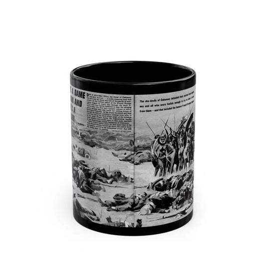 Give A Dame A Gun And She's A Killer, Real Men, February 1971 - Black Coffee Mug-11oz-Go Mug Yourself