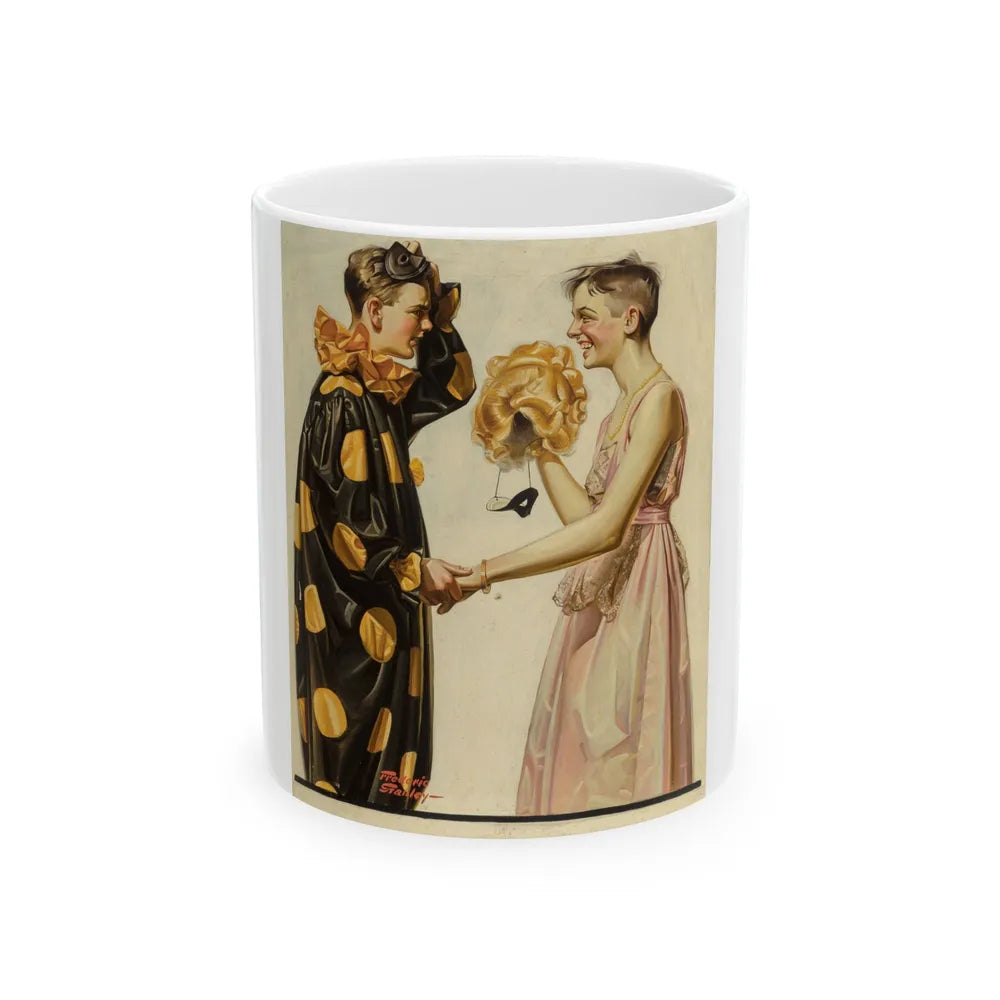 Costume Surprise, The Saturday Evening Post cover, February 12, 1921 - White Coffee Mug-11oz-Go Mug Yourself