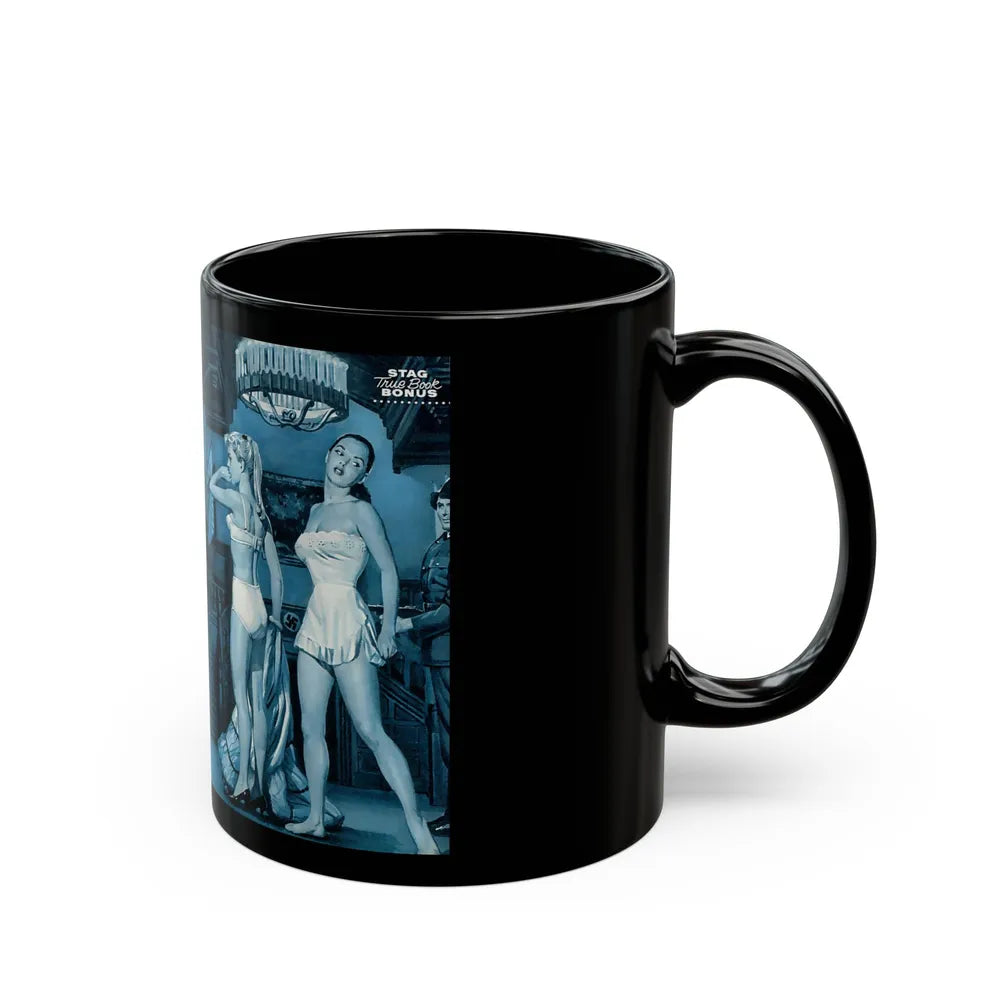 Fraulein Barracks, Stag magazine - Black Coffee Mug-Go Mug Yourself