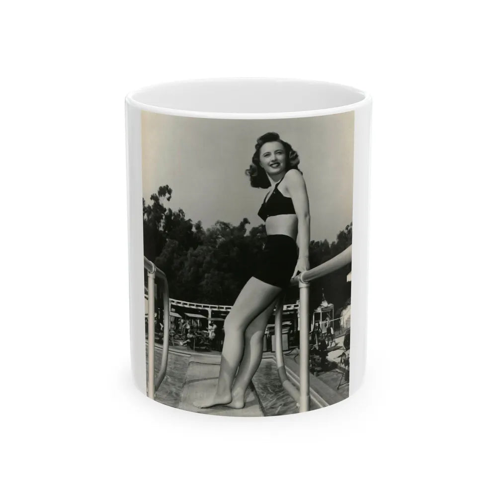 Barbara Stanwyck #163 (Vintage Female Icon) White Coffee Mug-11oz-Go Mug Yourself