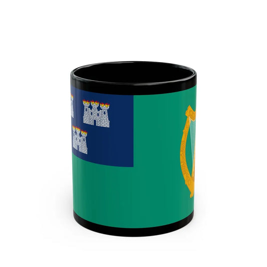 Flag of Dublin City Ireland - Black Coffee Mug-11oz-Go Mug Yourself