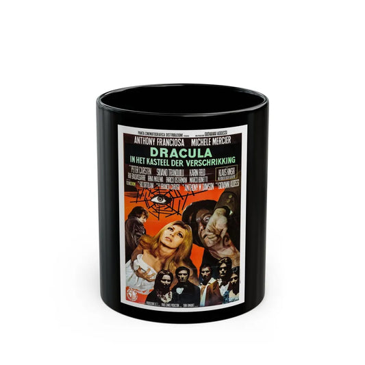 DRACULA IN THE CASTLE OF BLOOD 1969 Movie Poster - Black Coffee Mug-11oz-Go Mug Yourself