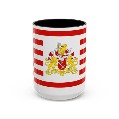 Flag of Bremen with flag arms Germany - Accent Coffee Mug-15oz-Black-Go Mug Yourself