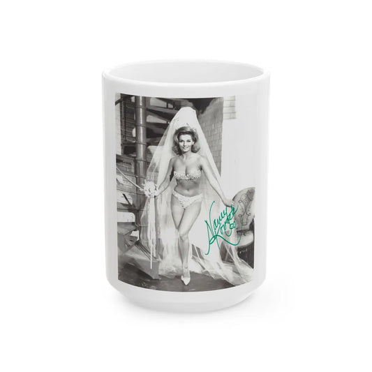 Nancy Kovack #562 (Vintage Female Icon) White Coffee Mug-15oz-Go Mug Yourself