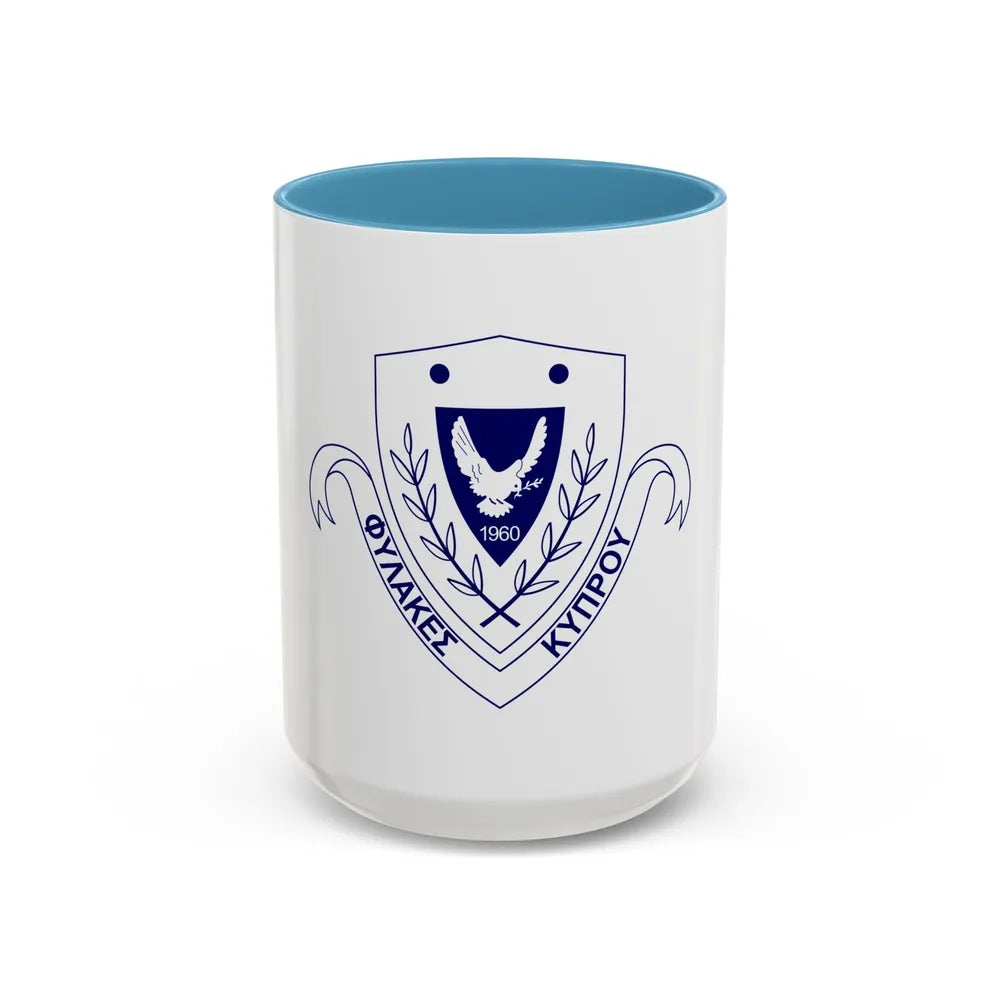 Cyprus Prisons Department - Accent Coffee Mug-15oz-Light Blue-Go Mug Yourself