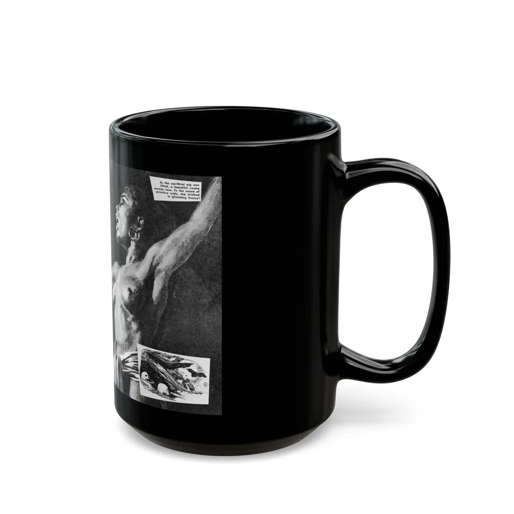 Ghost that fed on Human Flesh, Real Men magazine, December 1958 - Black Coffee Mug-Go Mug Yourself