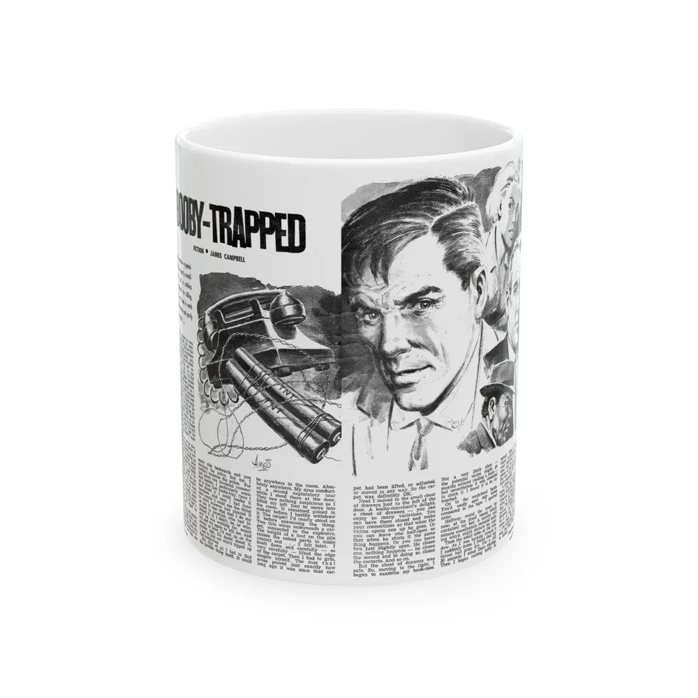 Booby-Trapped, Adam magazine, October 1963 - White Coffee Mug-11oz-Go Mug Yourself