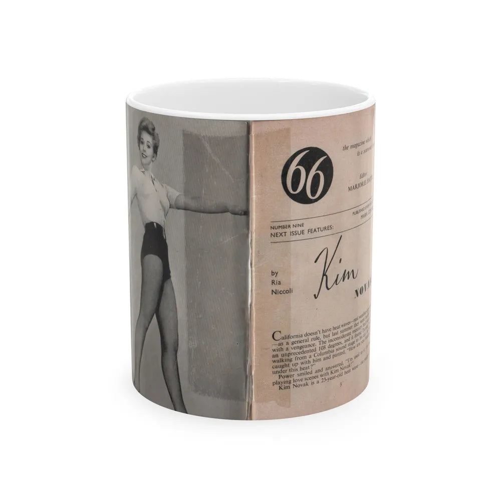 Kim Novak #140 - Scanned Mag. 66 Photos (Vintage Female Icon) White Coffee Mug-11oz-Go Mug Yourself