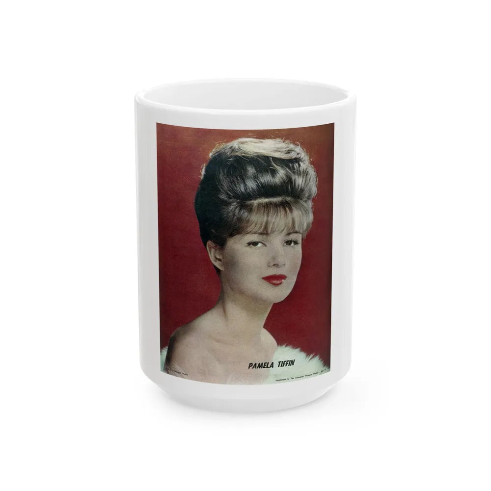 Pamela Tiffin #132 - Mag. Page (Vintage Female Icon) White Coffee Mug-15oz-Go Mug Yourself