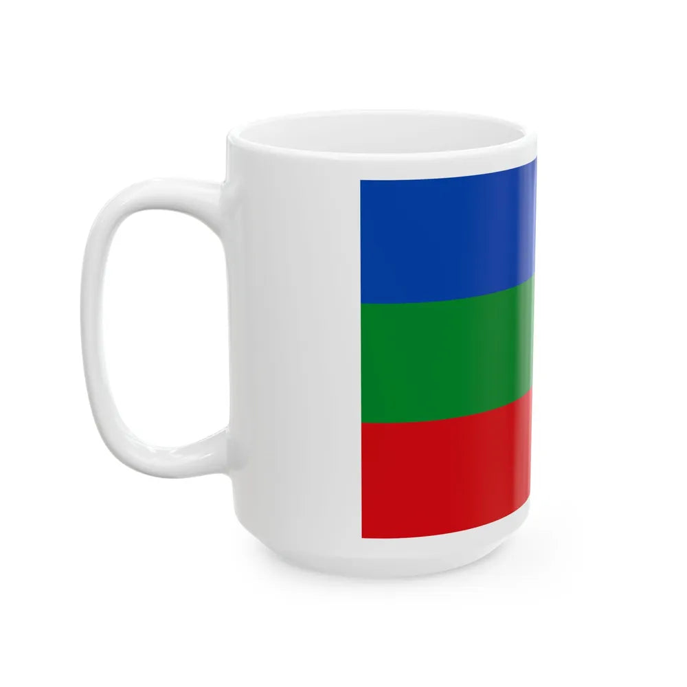 Flag of Villavicencio Meta Colombia - White Coffee Mug-Go Mug Yourself