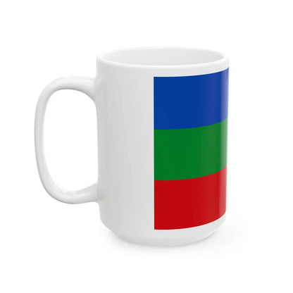 Flag of Villavicencio Meta Colombia - White Coffee Mug-Go Mug Yourself