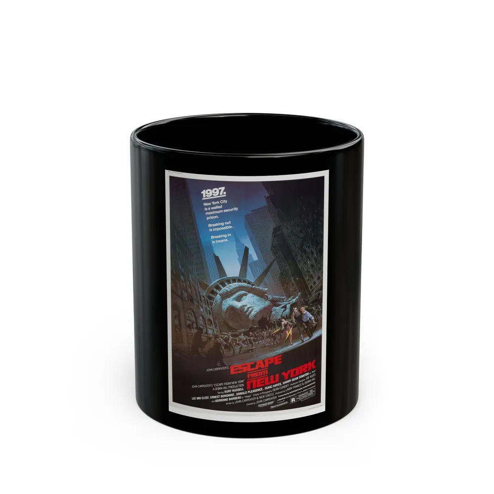 ESCAPE FROM NEW YORK 1981 Movie Poster - Black Coffee Mug-11oz-Go Mug Yourself