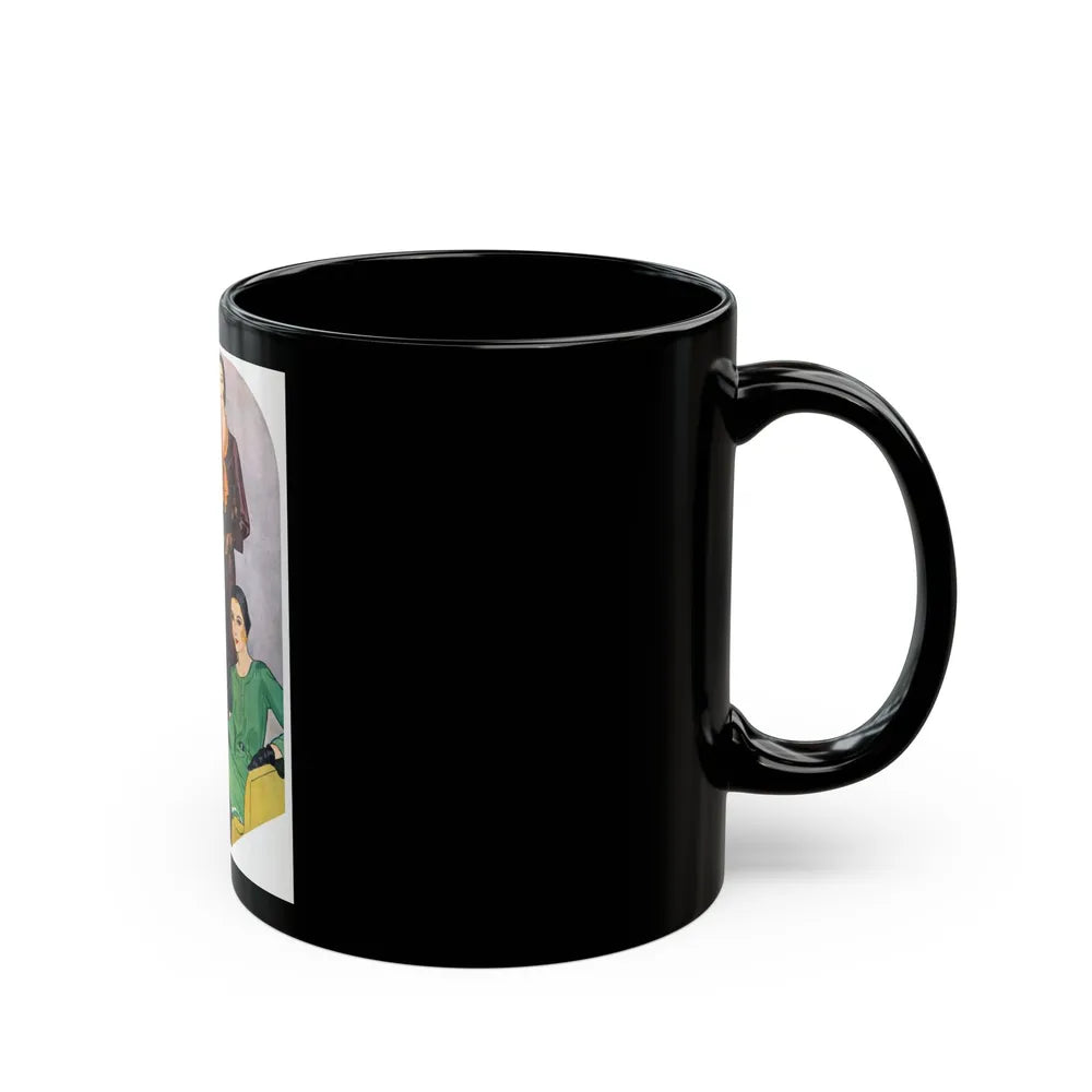 Fashion Illustration (2) - Black Coffee Mug-Go Mug Yourself