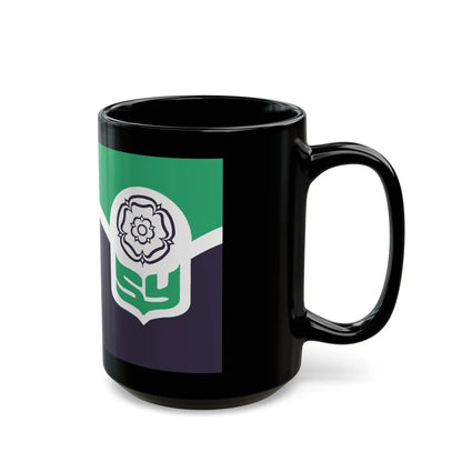 Flag of South Yorkshire UK - Black Coffee Mug-Go Mug Yourself