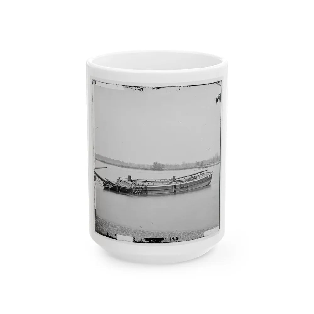 James River, Va. Schooners Sunk To Obstruct Passage (U.S. Civil War) White Coffee Mug-15oz-Go Mug Yourself