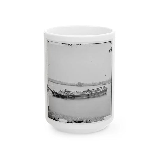 James River, Va. Schooners Sunk To Obstruct Passage (U.S. Civil War) White Coffee Mug-15oz-Go Mug Yourself