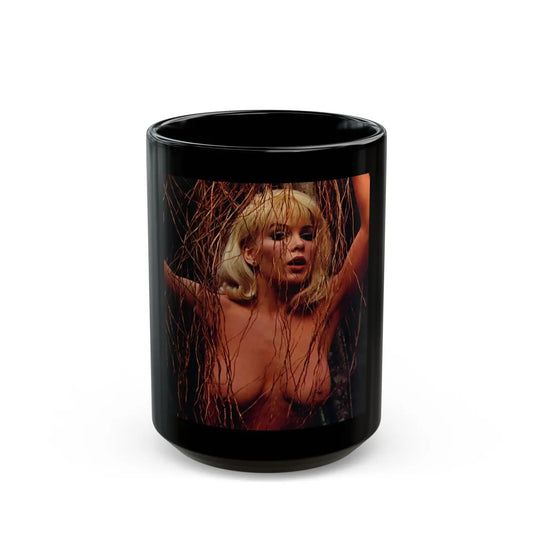 Stella Stevens #162 - Topless (Vintage Female Icon) Black Coffee Mug-15oz-Go Mug Yourself