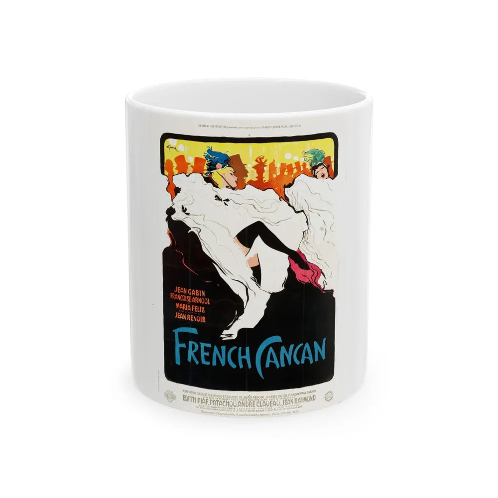 French Cancan (1955), poster - White Coffee Mug-11oz-Go Mug Yourself