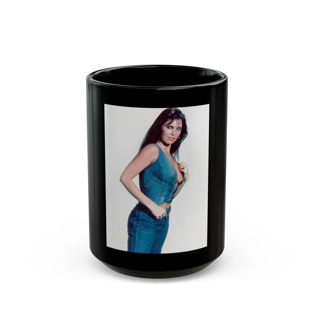 Caroline Munro #284 (Vintage Female Icon) Black Coffee Mug-15oz-Go Mug Yourself