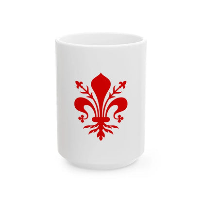 Flag of Florence Italy - White Coffee Mug-15oz-Go Mug Yourself