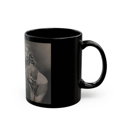 Jayne Mansfield #291 - JAYNE Pocket Magazine Pages 26 & 27 (Vintage Female Icon) Black Coffee Mug-Go Mug Yourself