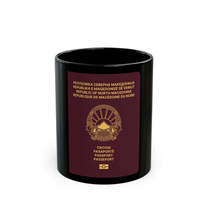 Macedonian Passport (Type B) - Black Coffee Mug-11oz-Go Mug Yourself