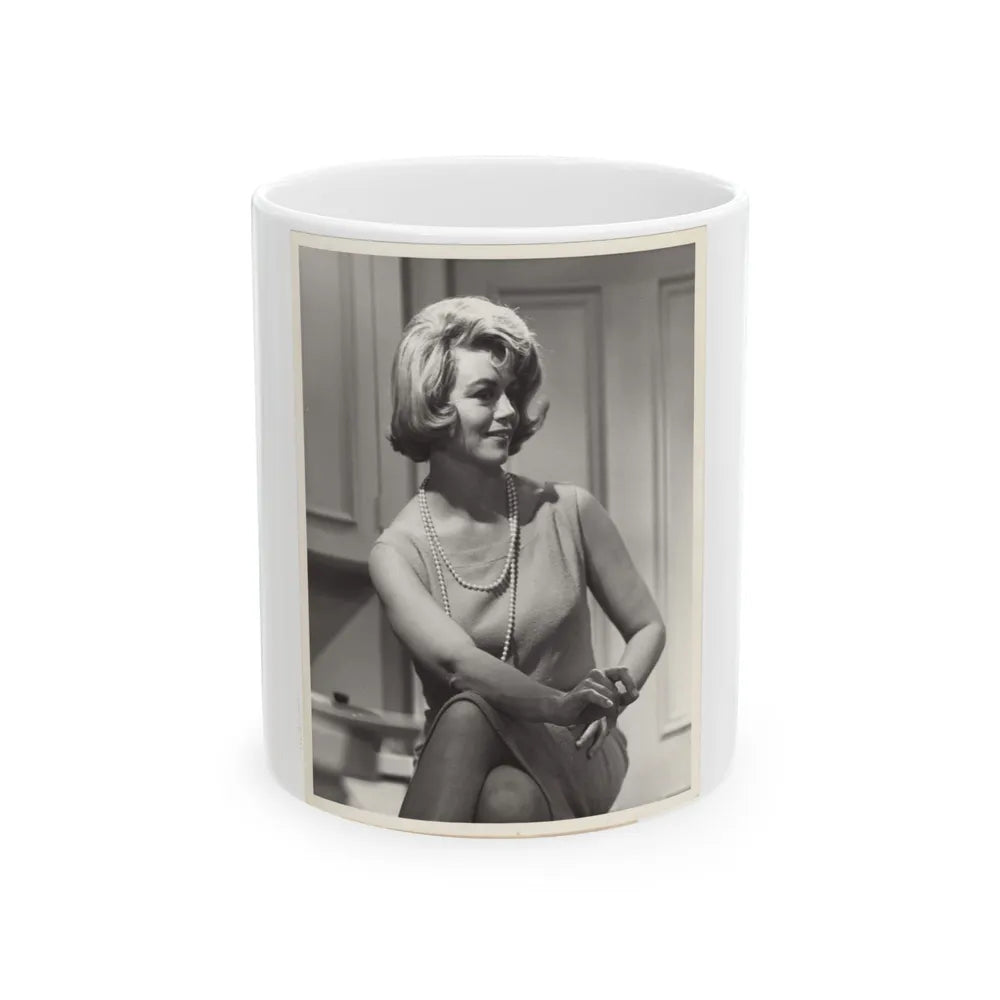 Dorothy Malone #206 (Vintage Female Icon) White Coffee Mug-11oz-Go Mug Yourself