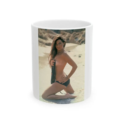 Caroline Munro #152 (Vintage Female Icon) White Coffee Mug-11oz-Go Mug Yourself