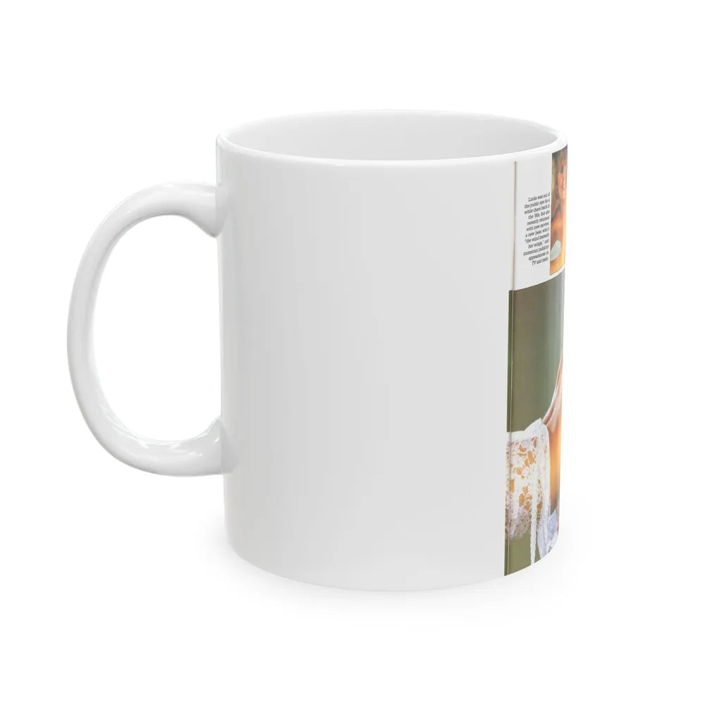 Linda Blair #141 - Partially Topless (Vintage Female Icon) White Coffee Mug-Go Mug Yourself