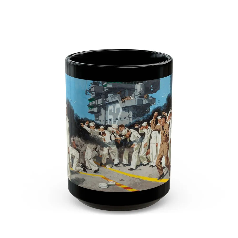 Blowing the Stokehole, story illustration - Black Coffee Mug-15oz-Go Mug Yourself