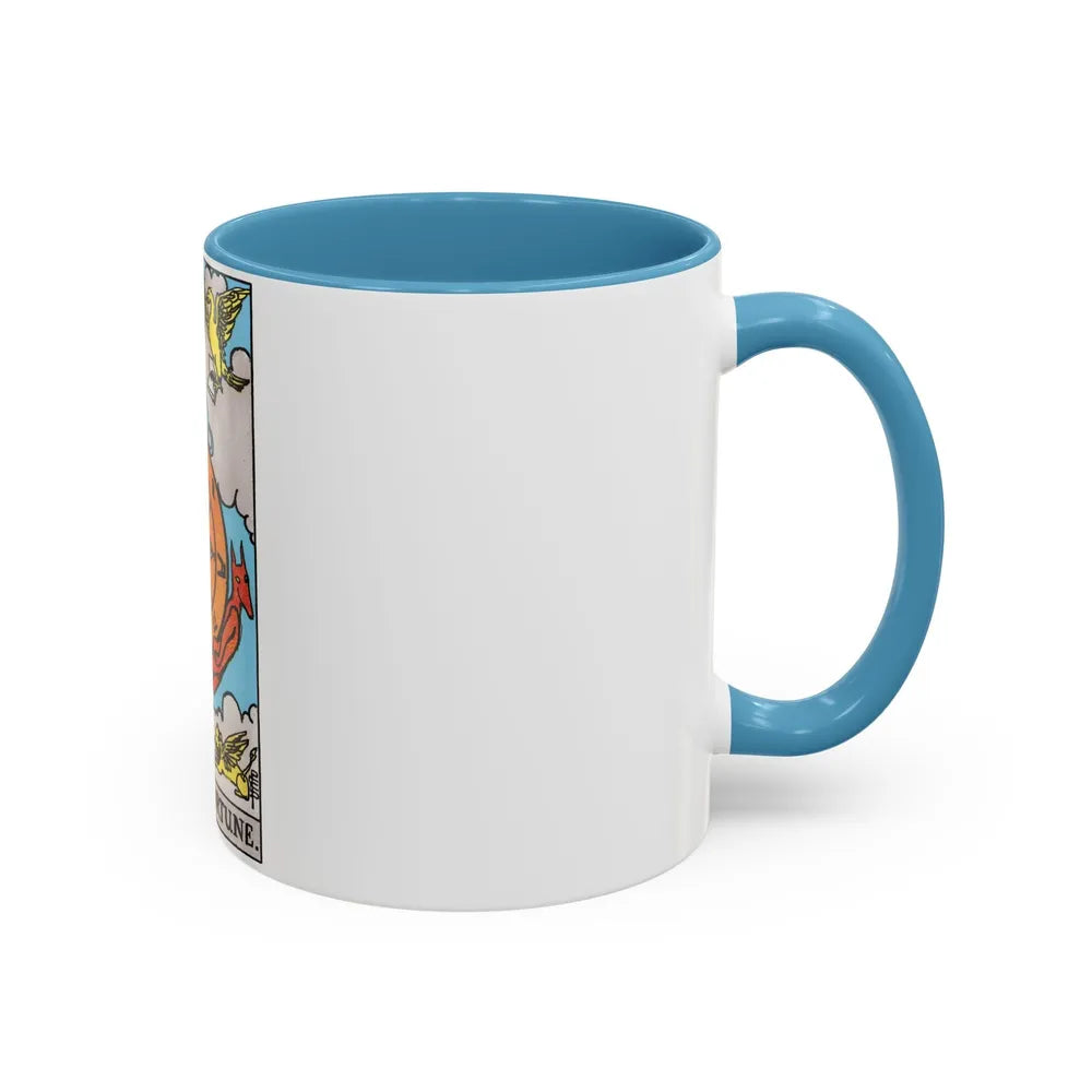 Wheel of Fortune (Tarot Card) Accent Coffee Mug-Go Mug Yourself