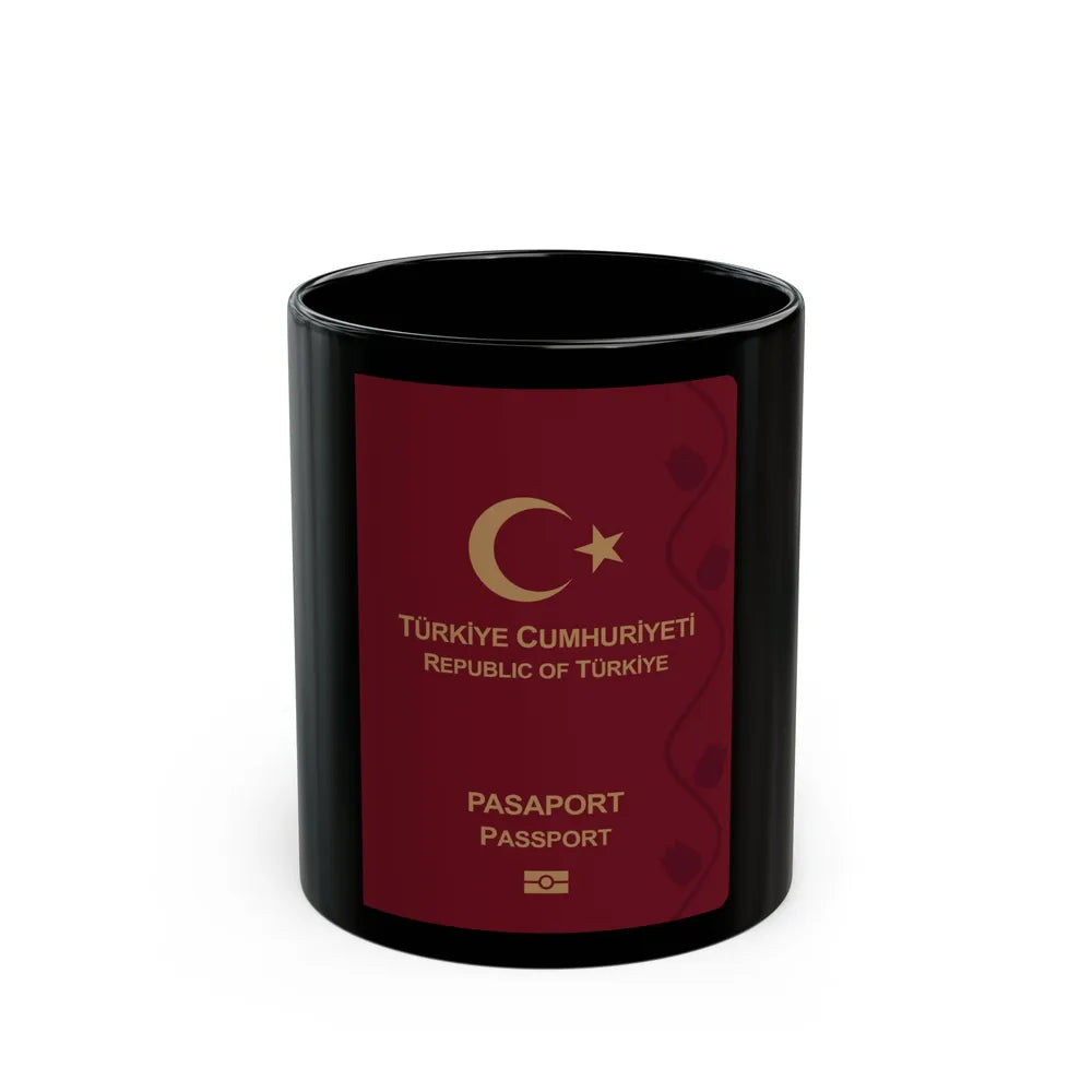 Turkish Passport - Black Coffee Mug-11oz-Go Mug Yourself