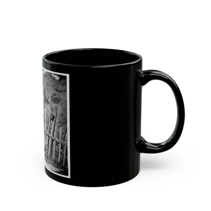 Petersburg, Va. Dead Confederate Soldier, In Trench Beyond A Section Of Chevaux-De-Frise (U.S. Civil War) Black Coffee Mug-Go Mug Yourself