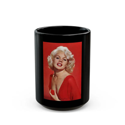 Carroll Baker #70 (Vintage Female Icon) Black Coffee Mug-15oz-Go Mug Yourself