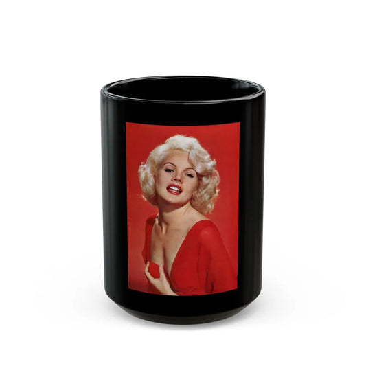 Carroll Baker #70 (Vintage Female Icon) Black Coffee Mug-15oz-Go Mug Yourself